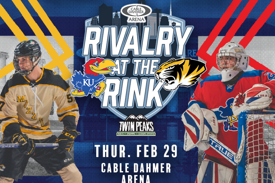 Graphic of the rivalry at the rink event at Cable Dahmer Arena