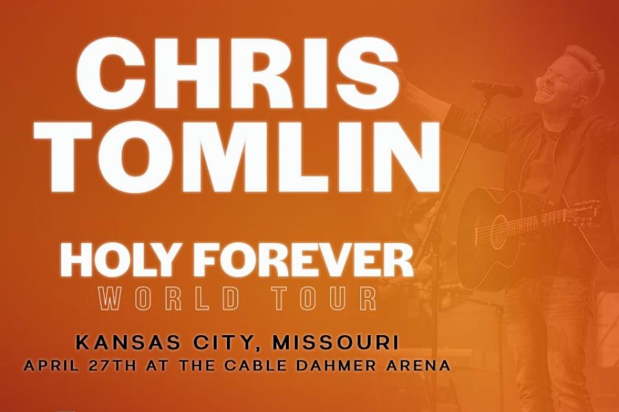 Graphic of Chris Tomlin with orange color overlay