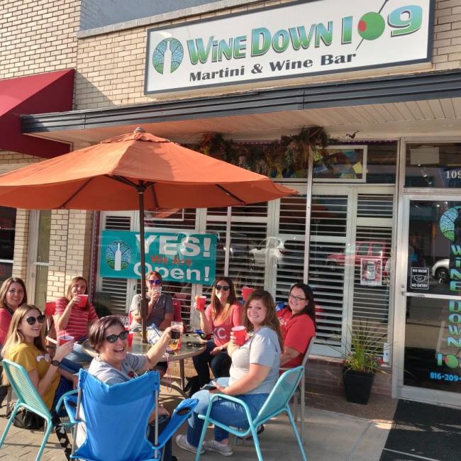 the logo for Wine Down 109